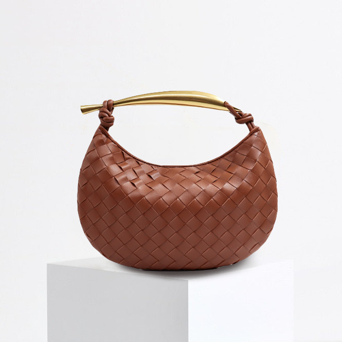 Janveni Intricate Leather Handle Bag