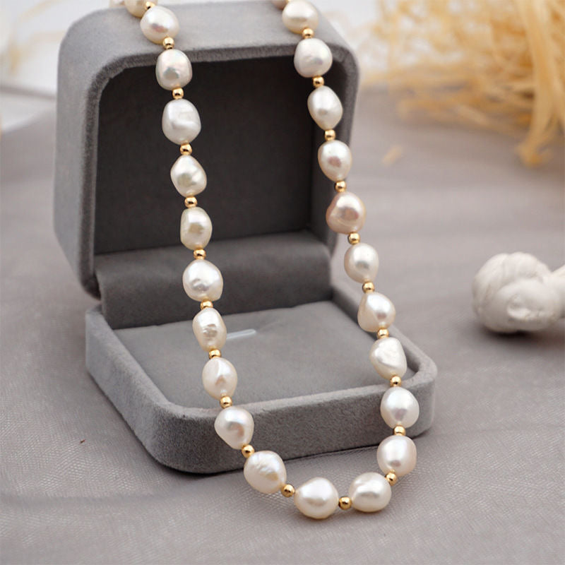 Calienne Freshwater Pearl Charm Necklace