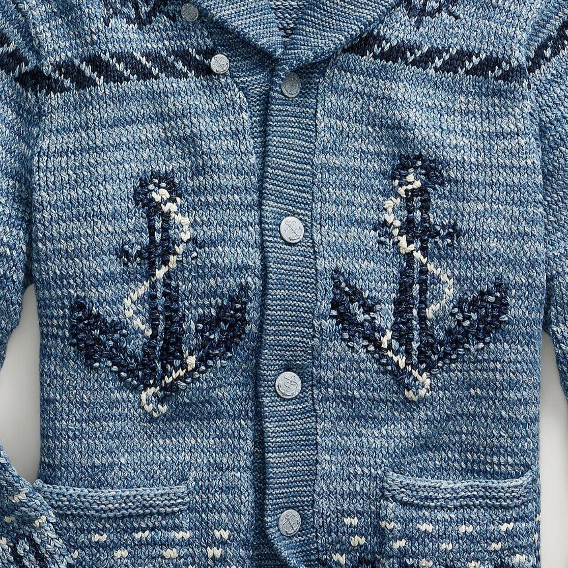 HANGMAN'S KNOT MARLED WOOL CARDIGAN
