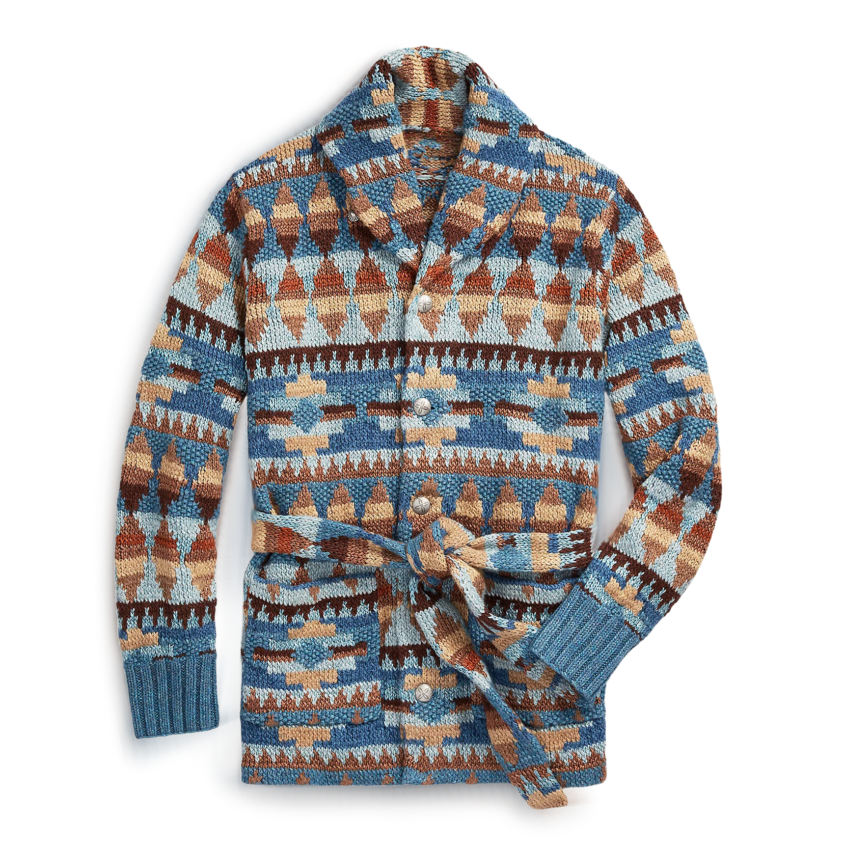 REMY-DOÎR 1973© JACQUARD WOOL CARDIGAN