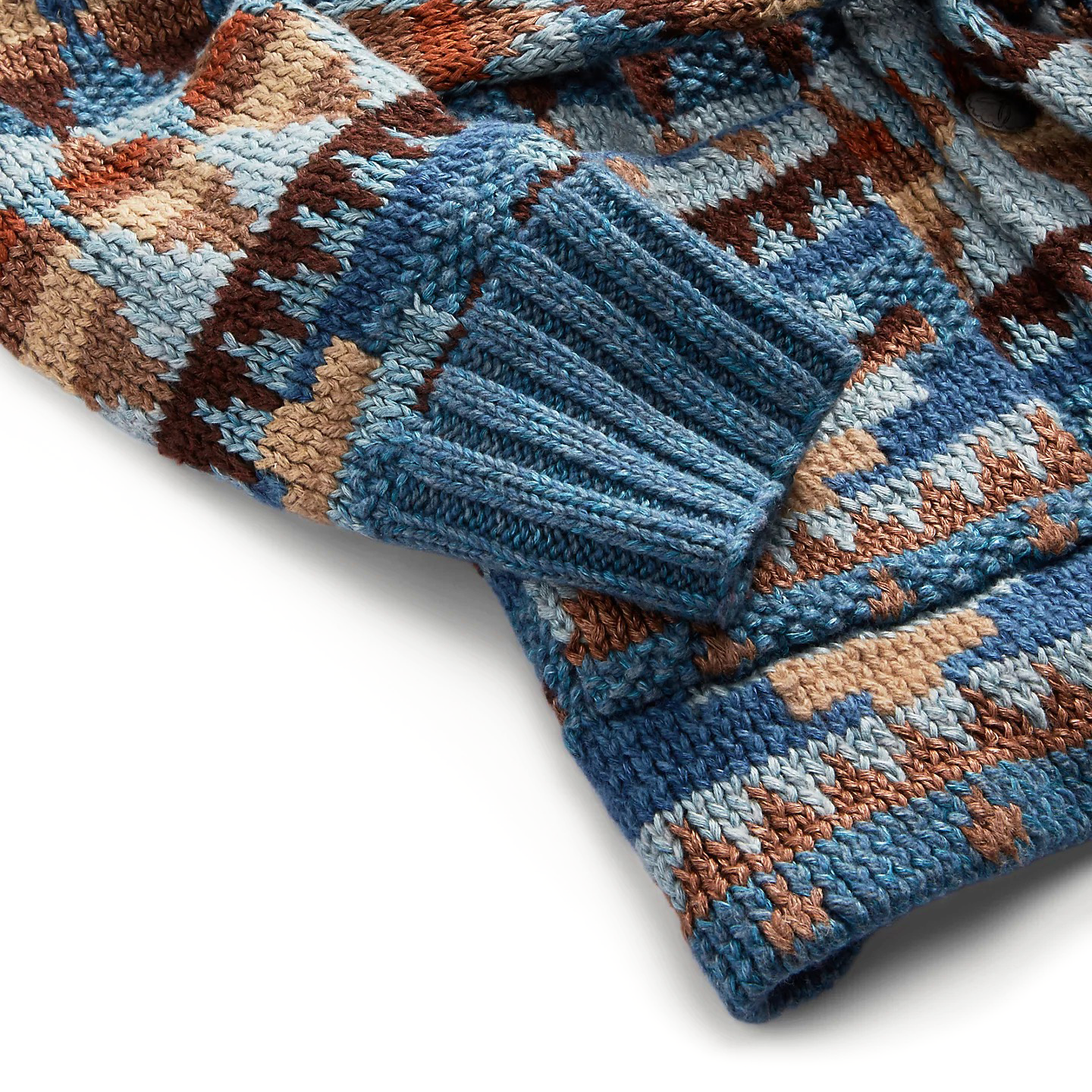 REMY-DOÎR 1973© JACQUARD WOOL CARDIGAN