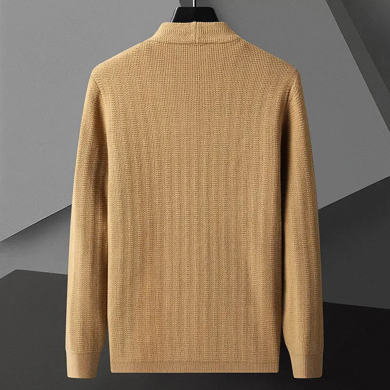 PIERRE-CÔTE JACQUARD KNITTED CARDIGAN