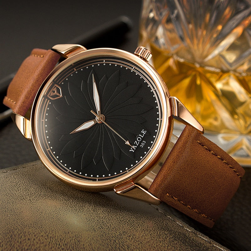 Yazole Classic Vintage Leather Watch - Bellezza Republic