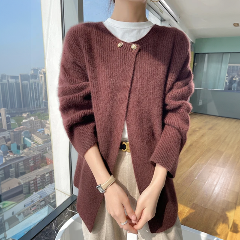 CASHMERE COUTURE KNITTED CARDIGAN