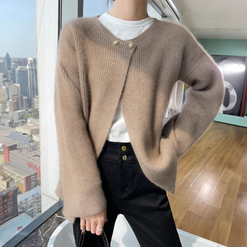 CASHMERE COUTURE KNITTED CARDIGAN