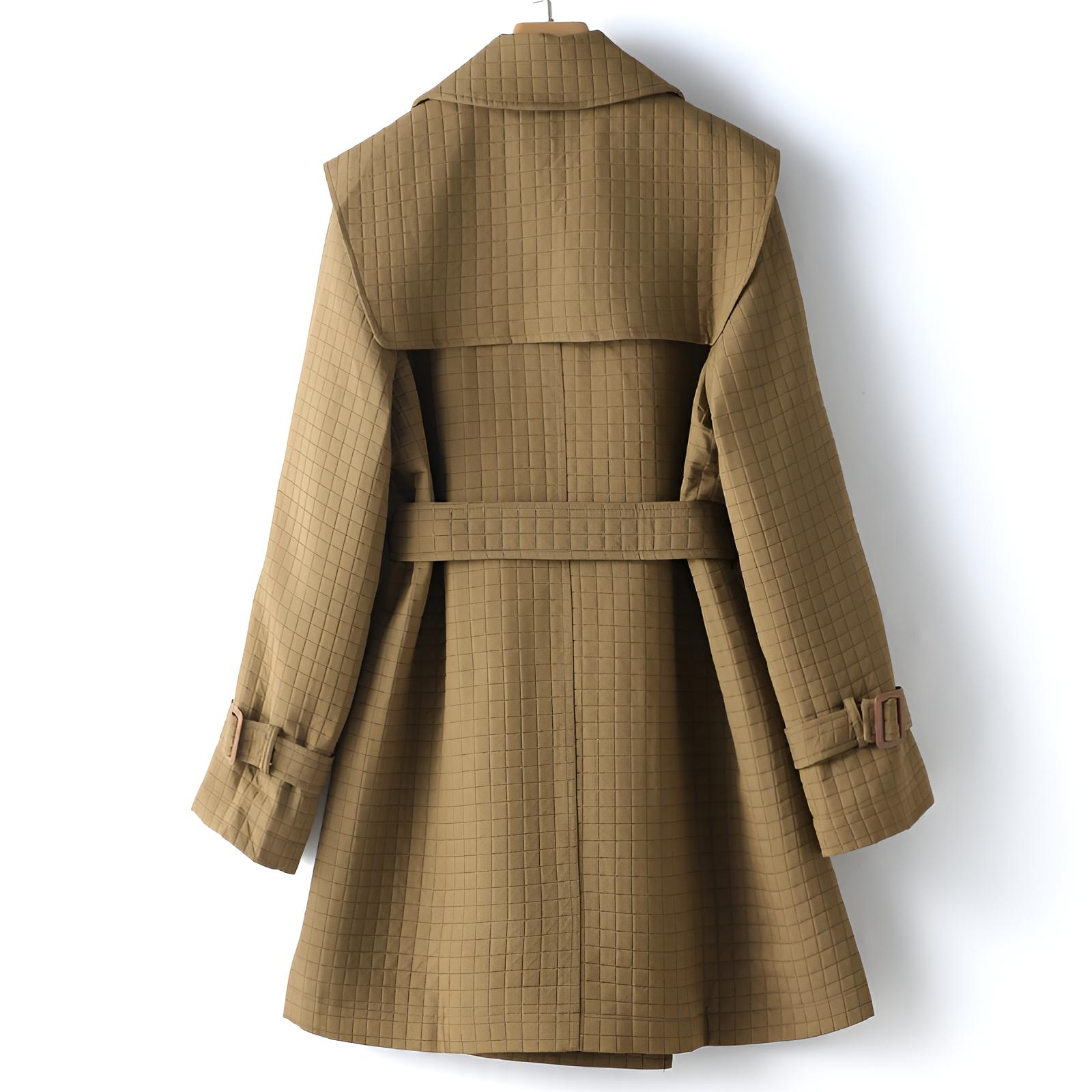 L'ATERIBÉLLE PLAID TRENCH COAT BY LILIAN-THOURAM™