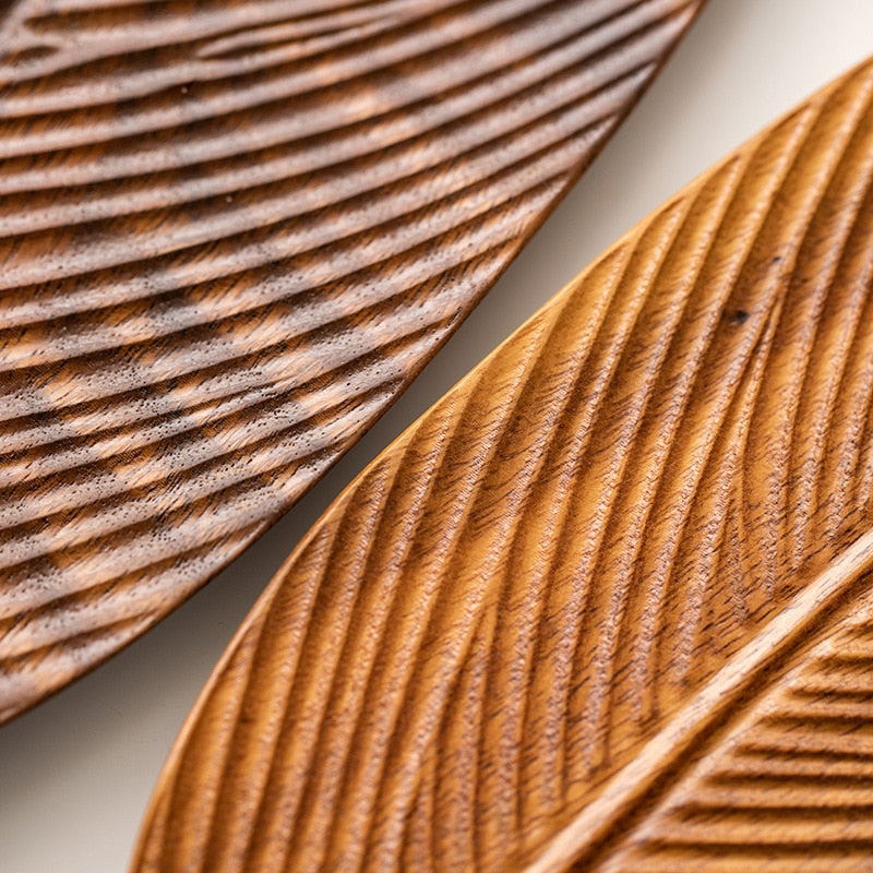 RUSTIC BITE WOODEN LEAF TRAY