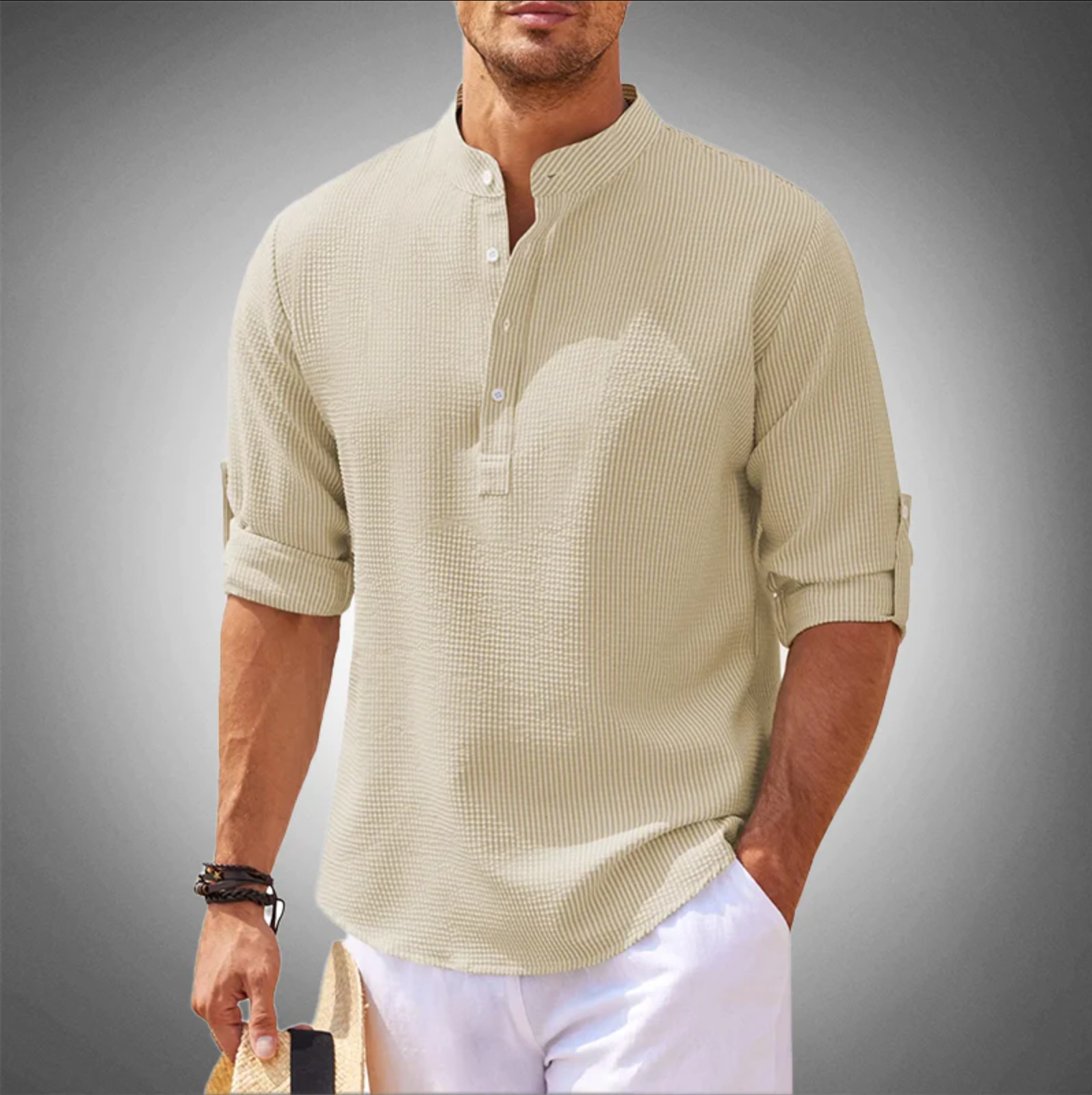 Charleston Contemporary Linen Henley Shirt