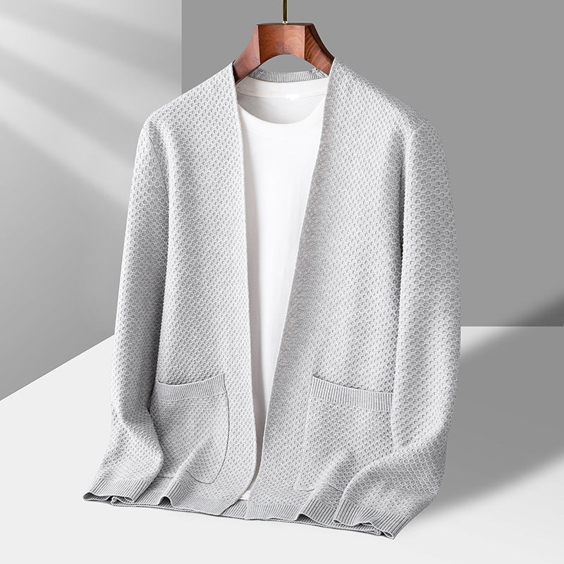 KENT DEVOÎR JACQUARD KNIT CARDIGAN