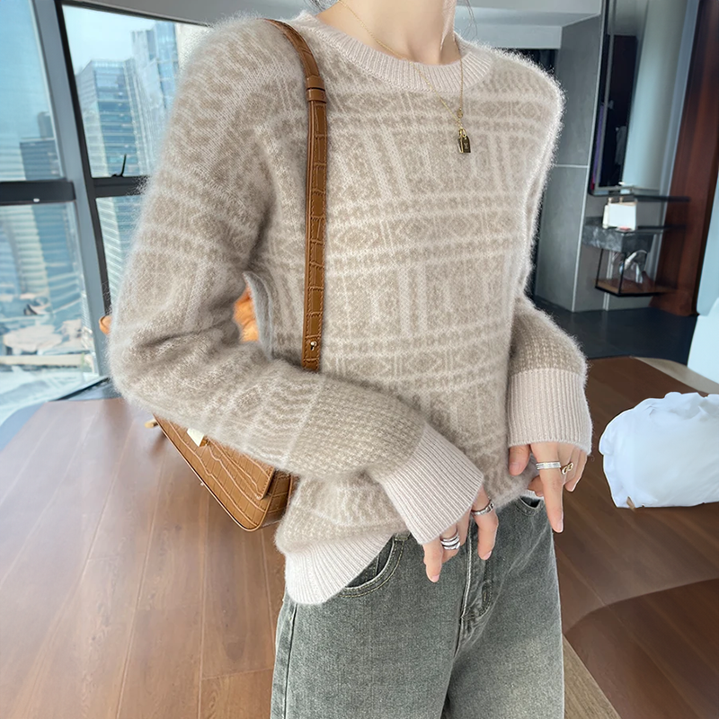 CASHMERE COUTURE PATCHWORK KNIT SWEATER