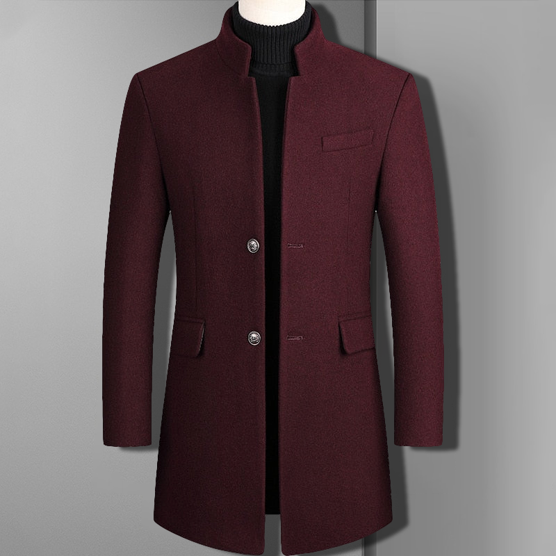 Damien Noble Wool Blend Overcoat