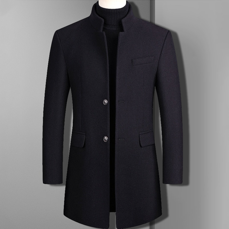 Damien Noble Wool Blend Overcoat