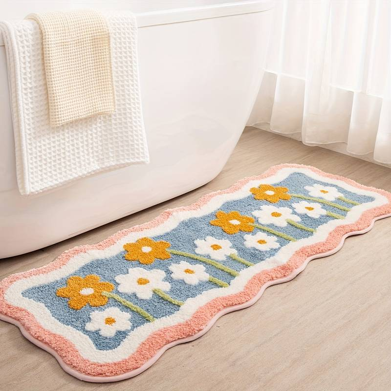 Floral Highly Absorbent Floor Mat
