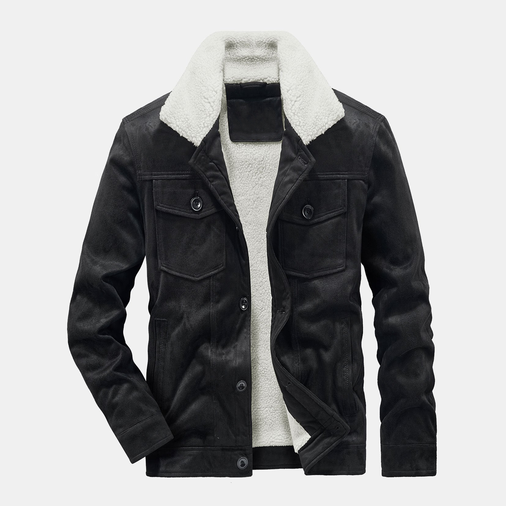 VICEROY FLEECE-LINED SUEDE JACKET