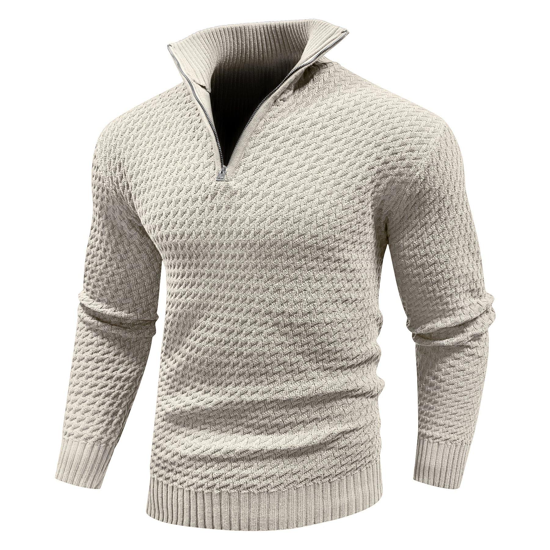 LUCIANNO PREMIUM KNITTED QUATER-ZIP