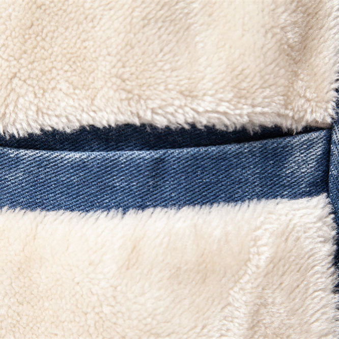 LORENZO-CONTI VINTAGE FLEECE DENIM JACKET