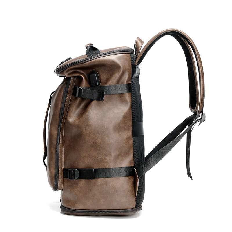 Milano-Calou Functional Leather Backpack