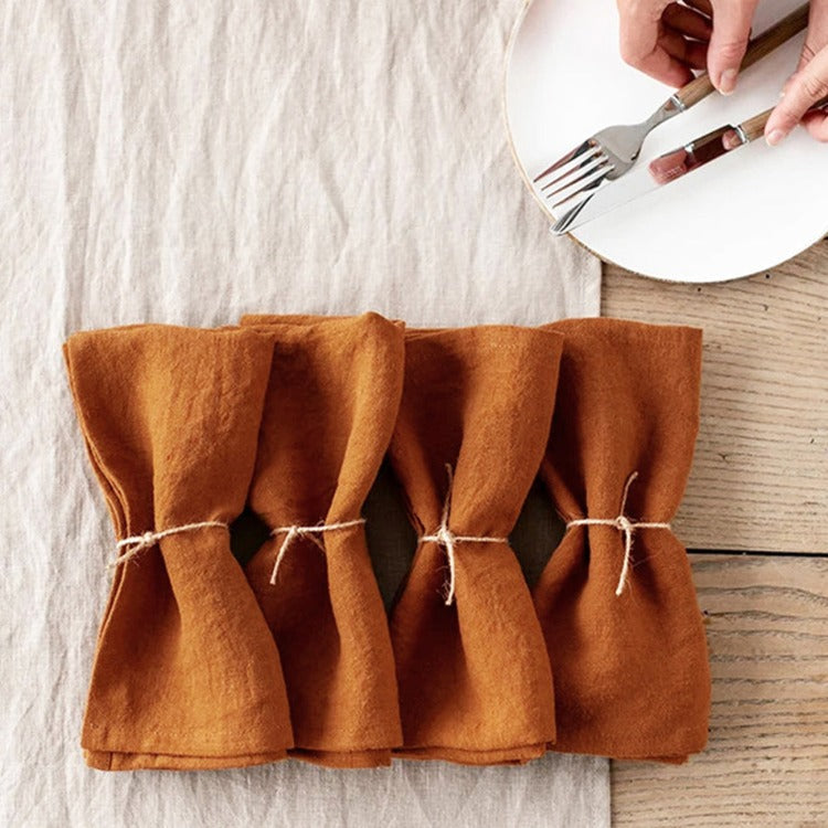 Pumpkin Spice Linen Napkins