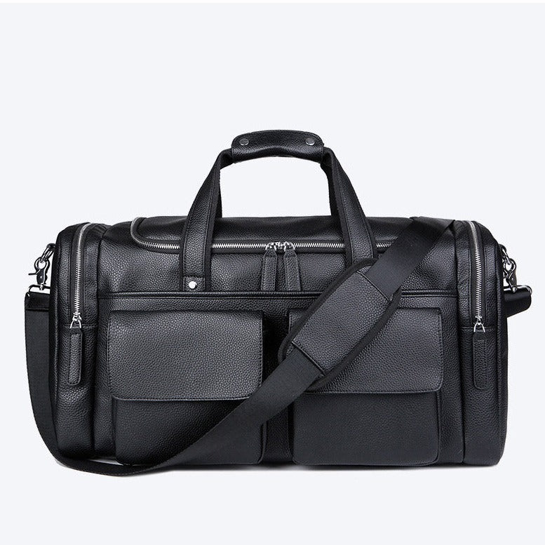 Milano-Calou Spacious Leather Duffle Bag