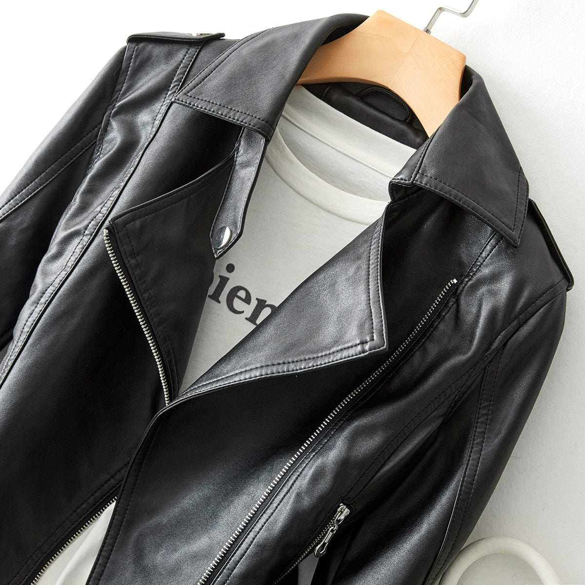 Marie-Caley Sleek Leather Jacket