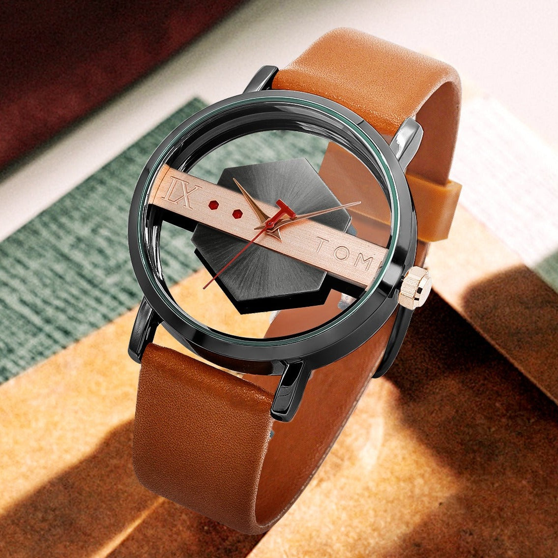Tomi Sleek Leather Watch