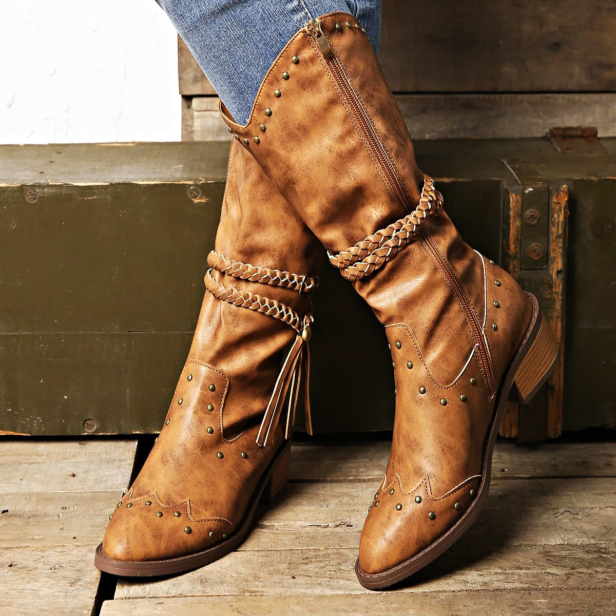 LONE STAR RIVET WESTERN BOOTS
