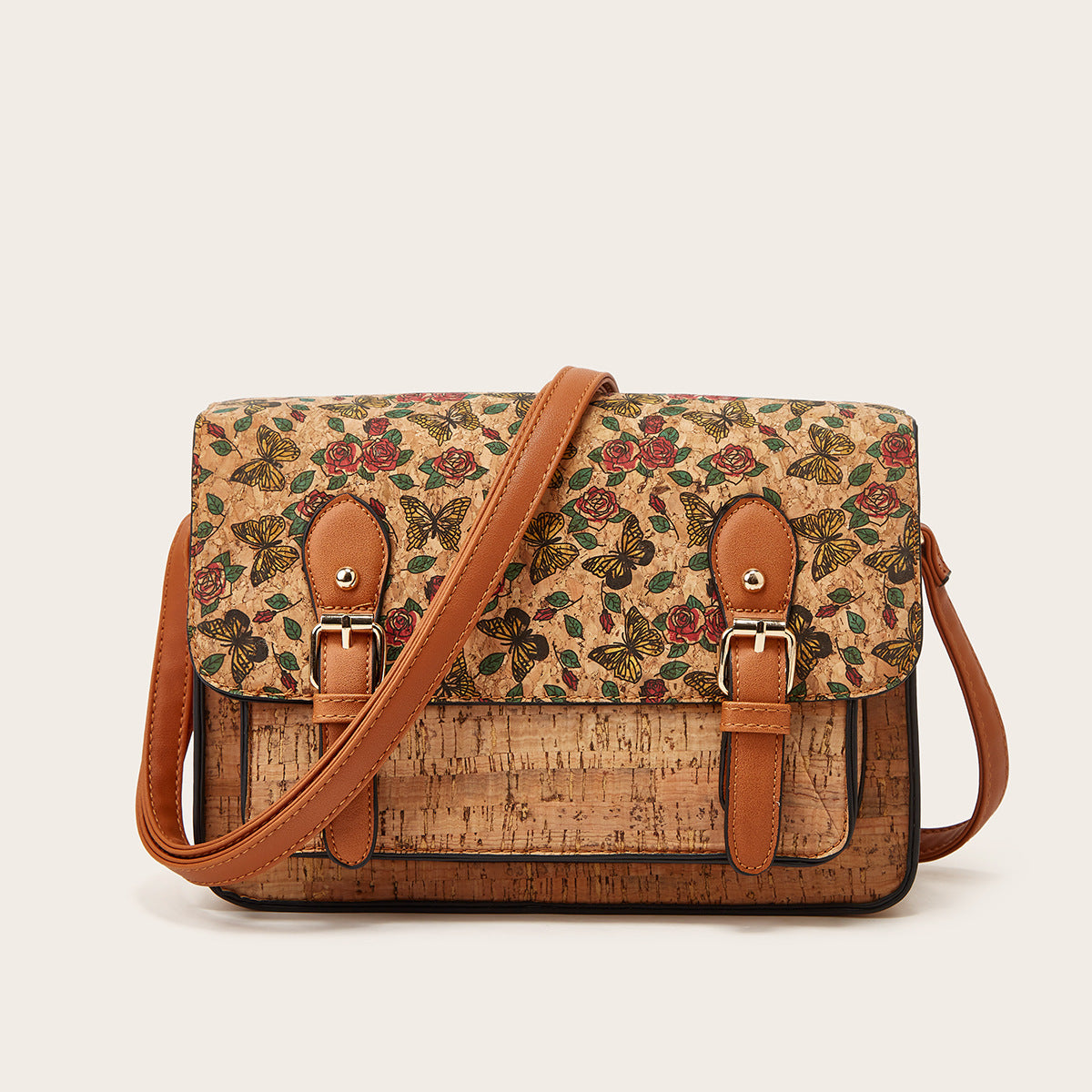 Vintage Vignette Cork Handbag